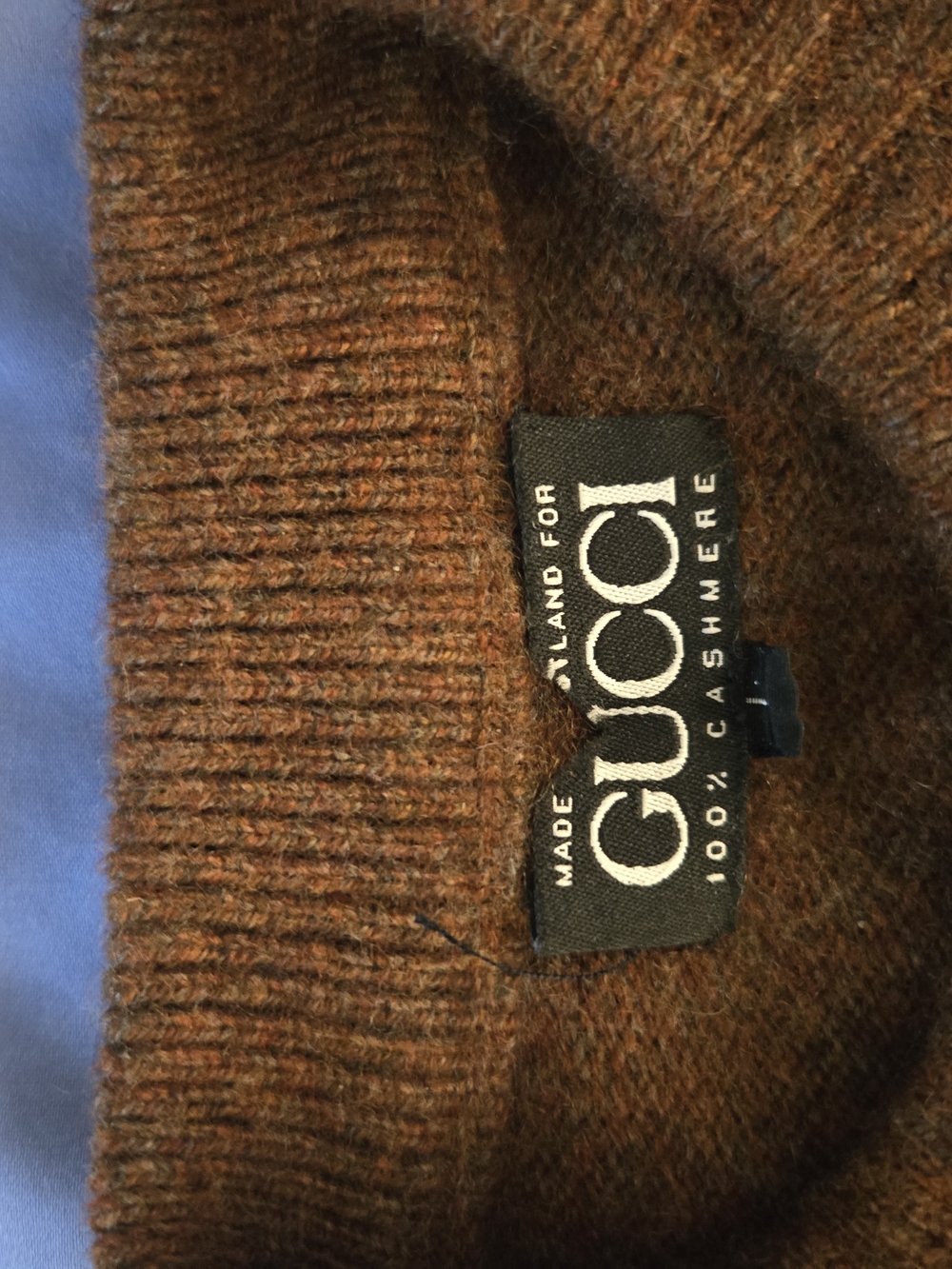 Gucci Men’s Brown Crewneck Cashmere Sweater